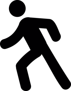 Man Walking Sticker Outline Svg File, Free Vectors File
